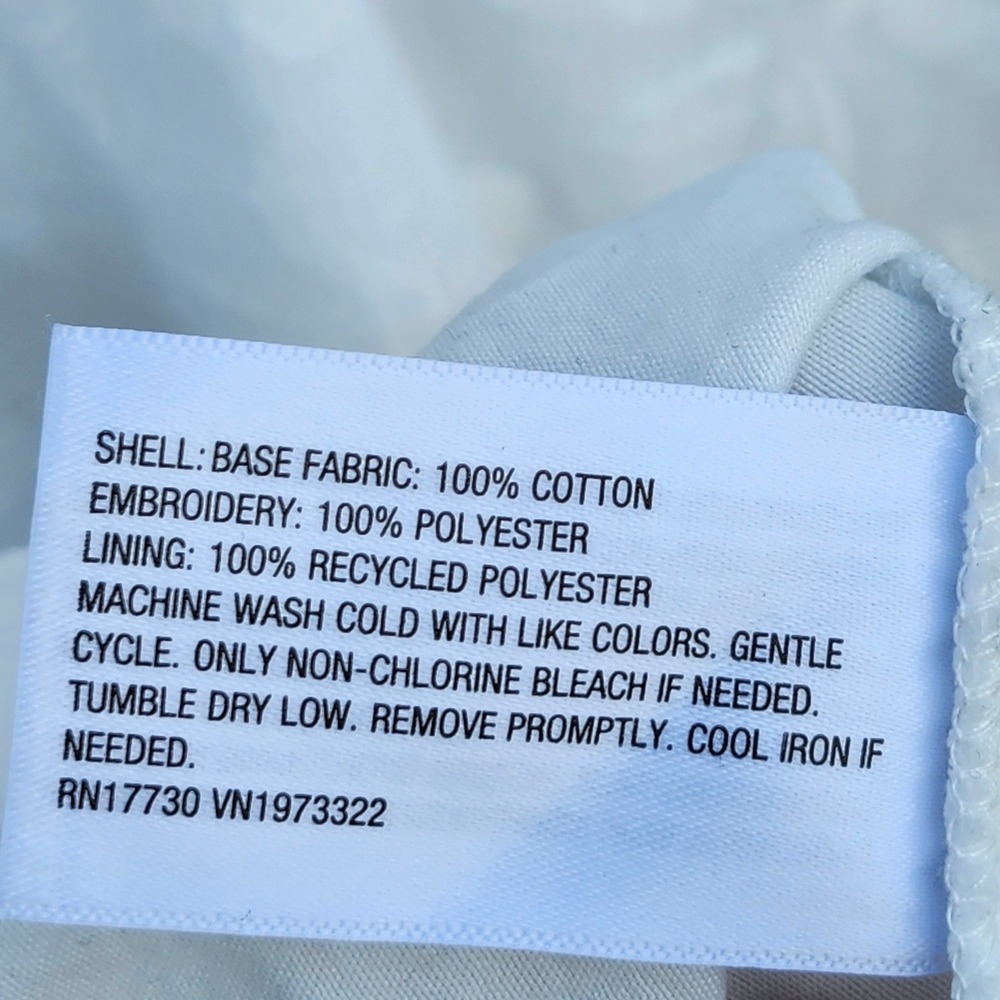 Wild Fable White Textured Mini Dress Open Back‎ Long Sleeve Size M - Picture 9 of 9